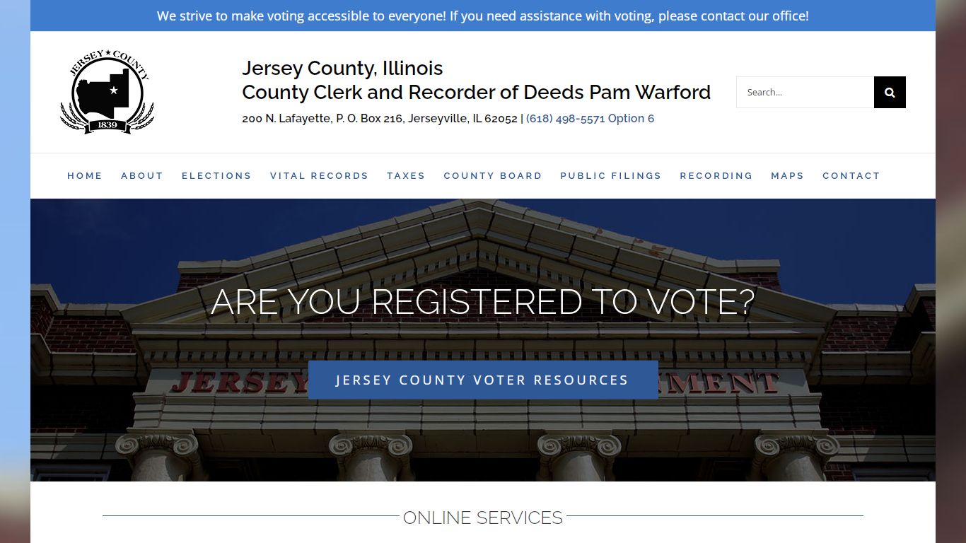 618 498 5571 Opt 6 - Jersey County Clerk